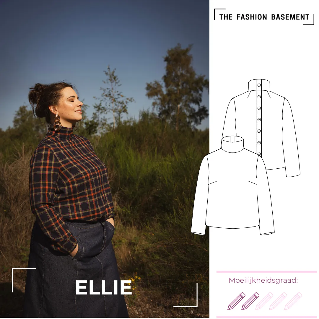 Modelpatroon blouse Ellie - The Fashion Basement
